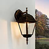 Applique per esterni Tirol a forma di lanterna color rame anticato IP44 resistente alla pioggia ideale per il giardino E27