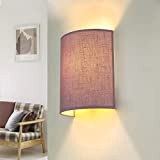Applique per interni Alice lampada da parete shabby chic per loft stile moderno elegante in tessuto lilla E27 ideale per ...