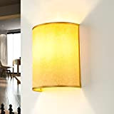 Applique per interni Alice lampada da parete stile loft elegante antico in stoffa color oro con motivo Barocco E27 per ...