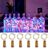 Ariseno Luci per Bottiglie di Vetro, 2M 20 LED Tappi LED a Batteria per Bottiglie, Luci Bottiglia Tappo Multicolore, Filo ...
