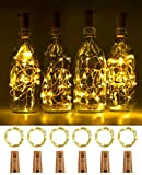 Ariseno Luci per Bottiglie di Vetro, 2M 20 LED Tappi LED a Batteria per Bottiglie, Luci Bottiglia Tappo Bianco Caldo, ...