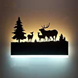 Augrous Lampada da Parete LED Su e Giù Lampada da interno Ferro Leggero Corpo Cervo Design per Bar Corridoio Decorazione, ...