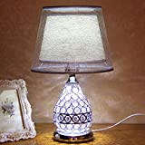 Augrous LED Lampada da tavolo Superiore e Parte inferiore raggiante Luce notturna Cristallo Camera da letto Lampada da comodino con ...