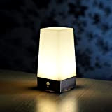 Auraglow Lampada da tavolo con sensore di movimento PIR senza fili, super luminosa, ricaricabile, per corridoio, luce notturna, quadrata, confezione ...