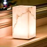Auraglow Lampada da Tavolo LED Ricaricabile Senza Fili Wireless che Cambia Colore & a Luce Bianca (MARBLE)