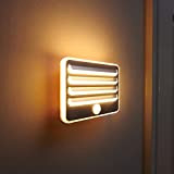 Auraglow Luci notturne a LED con sensore di movimento, PIR senza fili, a batteria, soffice, calde, per corridoio, scale, guardaroba, ...