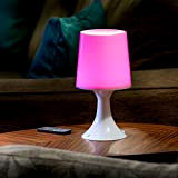 Auraglow Mood Light LED con Telecomando Cambia Colore a Batteria Wireless / Lampada da Tavolo o Comodino USB