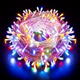 AURSTORE BASA - Ghirlanda luminosa 8 modalità, 10 m, 100 LED, decorazione romantica per albero di Natale, matrimonio, festa, ghirlanda ...