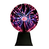 AUSUKY Tesla - Lampada da tavolo con sfera al plasma, sensore di luce sensibile al tatto, lampada da tavolo (10,2 ...