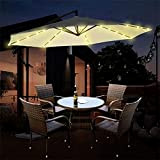 AWJ Palo per ombrellone, 104 luci per ombrelli a LED, luci per ombrelloni da Giardino, luci a Stringa a LED ...