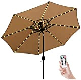 AWJ Palo per ombrellone, luci per ombrellone da Patio, luci a Corda per ombrellone con 8 modalità 104 luci a ...