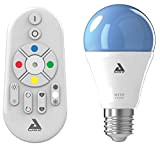 AWOX SMLm-C9-E27 Smartlight - Lampadina intelligente con collegamento Bluetooth + telecomando, E27, 9 W, bianco, resina/plastica, 63 x 116 mm