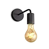 B.K.Licht Lampada da parete retrò, lampadina E27 non inclusa, applique vintage, lampada da lettura per ambienti moderni o dal design ...