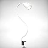B.K.Licht Lampada LED da tavolo con morsetto, inclusa lampadina GU10 5W, luce calda, orientabile, interruttore a levetta, collo di cigno, ...
