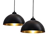 B.K.Licht Lampadari a sospensione vintage industriale, set da 2, diametro 30cm, adatti per lampadine LED E27 non incluse, lampada da ...