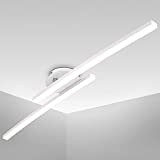 B.K.Licht Plafoniera LED, luce calda 3000K, LED integrati 1100Lm, 12W, 1 braccio ruotabile, lunga 57.5cm, Lampada da soffitto per entrata, ...