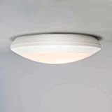 B·LED BARCELONA LED Fumagalli - Lampada da soffitto, da parete, rotonda, diametro: 35 cm, colore: bianco, IP66, impermeabile, con 2 ...