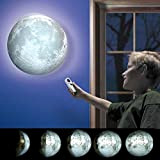 Bakaji Lampada Luna Fasi Lunari da Parete Moon Light Lamp Luce a Led Notturna per Cameretta Bambini Luminosità Dimmerabile Gestione ...
