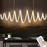 Bakaji Lampadario Lampada Sospensione LED Forma Spirale in Alluminio con Luce Dimmerabile Luminosità e Colore Regolabile Risparmio Energetico Lampada Design ...