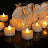 BAONUOR - Set di 24 lumini elettrici a LED, senza fiamma, per matrimoni, Natale, Pasqua, feste, ecc. Classe energetica A ...