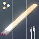 Barra LED Sottopensile Ricaricabile USB - 3600mAh 40cm Luce Armadio LED con Sensore Movimento Dimmerabile Barra LED Cucina Senza Fili ...