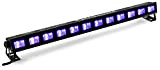 Beamz BUVW123 LED Bar - Striscia LED con Luce Nera/Bianco Caldo, 40 W, 12 x LED 2in1 da 3W UV/WW, ...