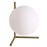 bella Una palla galleggiante di vetro lampada da tavolo sferica con telaio 20.0cm diametro della sfera) Lampada da tavolo realizzata ...
