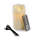 Bello Luna 5.9in LED Wickless Candle Wave Tear Shaped ricaricabile e ambientale Flickering Candle con telecomando