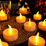 BENEVE - Candeline senza fiamma, confezione da 24 candele a LED, realistiche e luminose, funzionamento a batteria, durevoli, per matrimoni, ...