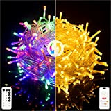 Bogseth LED fairy lights, 8 modes, waterproof, outdoor/indoor copper fairy lights with remote timer for bedroom, balcony furniture, party, Christmas ...