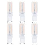 Bonlux 6-PCS 5W G9 capsula LED lampadina 450 lume equivalente a 45w lampadina alogena per lampadario a parete lampada da ...