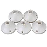 BQLZR E14 Supporto rotondo bianco base in plastica alogena bianca lampadina presa per lampada invecchiamento banco di prova supporto del ...