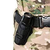 Breale - Custodia per torcia tascabile a 360 gradi, con clip, tattica a LED, per caccia all'aperto, campeggio