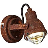 BRILLIANT lampada Bente spot a parete color ruggine 1x PAR51, GU10, 4W, adatto per lampade a riflettore (non incluse) | Scala da ...