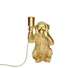 Brillibrum Design lampada da tavolo scimmia con lampadina E27 max 40 Watt lampada da tavolo Monkey lampada seduta scimmia figura ...