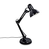 Briloner - Lampada da scrivania retro, lampada da tavolo con interruttore on-off, lampada comodino con braccio regolabile, luce per lettura, ...