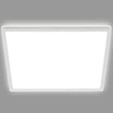 Briloner Leuchten 7158-416 Plafoniera a LED con Effetto Retroilluminazione, 22 Watt, 3000 Lumen, 4000 Kelvin, di Colore Bianco, Quadrata, 42 ...