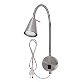 Briloner Leuchten - Lampada da letto a LED, luce da letto incl. braccio flessibile, con pulsante on/off, 4 watt. 400 ...