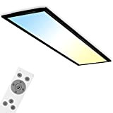 Briloner Leuchten - Lampada da soffitto, pannello LED dimmerabile, controllo della temperatura di colore, incl. telecomando, 24 watt, 2.200 lumen, ...