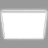 Briloner Leuchten Pannello Luminoso Quadrato Slim a soffitto – Ultrapiatto e retroilluminato – Scheda LED Integrata, 18 Watt, 2400 lm, ...