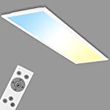 Briloner Leuchten - Plafoniera LED da soffitto Dimmerabile, Luce calda neutra fredda, telecomando incluso, LED integrati 24W, 2600 Lm, Pannello ...