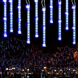 BrizLabs Luci Della Pioggia di Meteore, 30cm 10 Tubi 240 LED Luci Natalizie Esterno Impermeabile IP44 Stringa Luci LED per ...