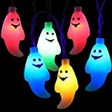 BrizLabs Luci Stringa Halloween, 30 LED Fantasma Catena Luminosa 3m, Luci Della Stringa a Batteria Alimentate 3D Decorazione di Halloween ...