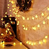 BrizLabs Natale Catena Luminosa Interno, 12M 120 LED Luci Stringa Globo Esterno Palla Lucine Impermeabile 8 Modalità Decorazioni Lampadine per ...