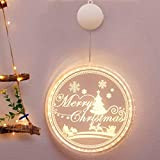 Bseical Luci di Natale da Interno LED a Batteria Bianco Caldo, Luci Natale per Finestra LED Lucine Natale Luci Natalizie ...
