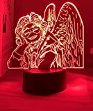 BTEVX 3D Illusion LED Night Lamp for Kids Decoration My Hero Academia Hawks Anime Lamp for Bedroom Decoration Ragazzo regalo ...
