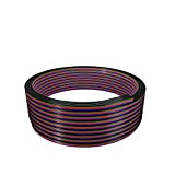 BTF-LIGHTING 18AWG LED Strip Light Ribbon Wire RGB Cavo di prolunga 4 pin 32.8ft/10m Connessione 4 Core Cord Line per ...