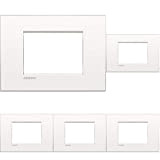 BTicino LNC4803BN Livinglight Air Placca 3 Moduli, Bianco, Pacco da 5