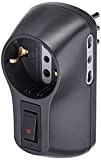 BTicino S3610GB Kit Adattatore Safe 1 Presa Standard Tedesca e 2 Prese 10A con Interruttore di Sicurezza Luminoso-Colore Nero