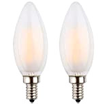 Bulbright 2 Pezzi lampadine a filamento LED Dimmerabile Candela C35 6W Attacco E14, Bianco caldo 2700K, Equivalente a 60W, 220V ...